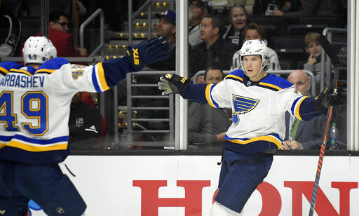 LaDue scores go-ahead goal, Kings rally to beat Blues 4-3